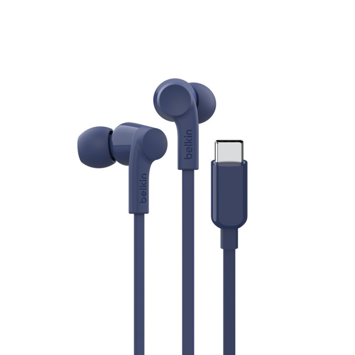 BELKIN USB-C EARBUDS W ADJUSTABLE VOLUME LIMITERBLUE